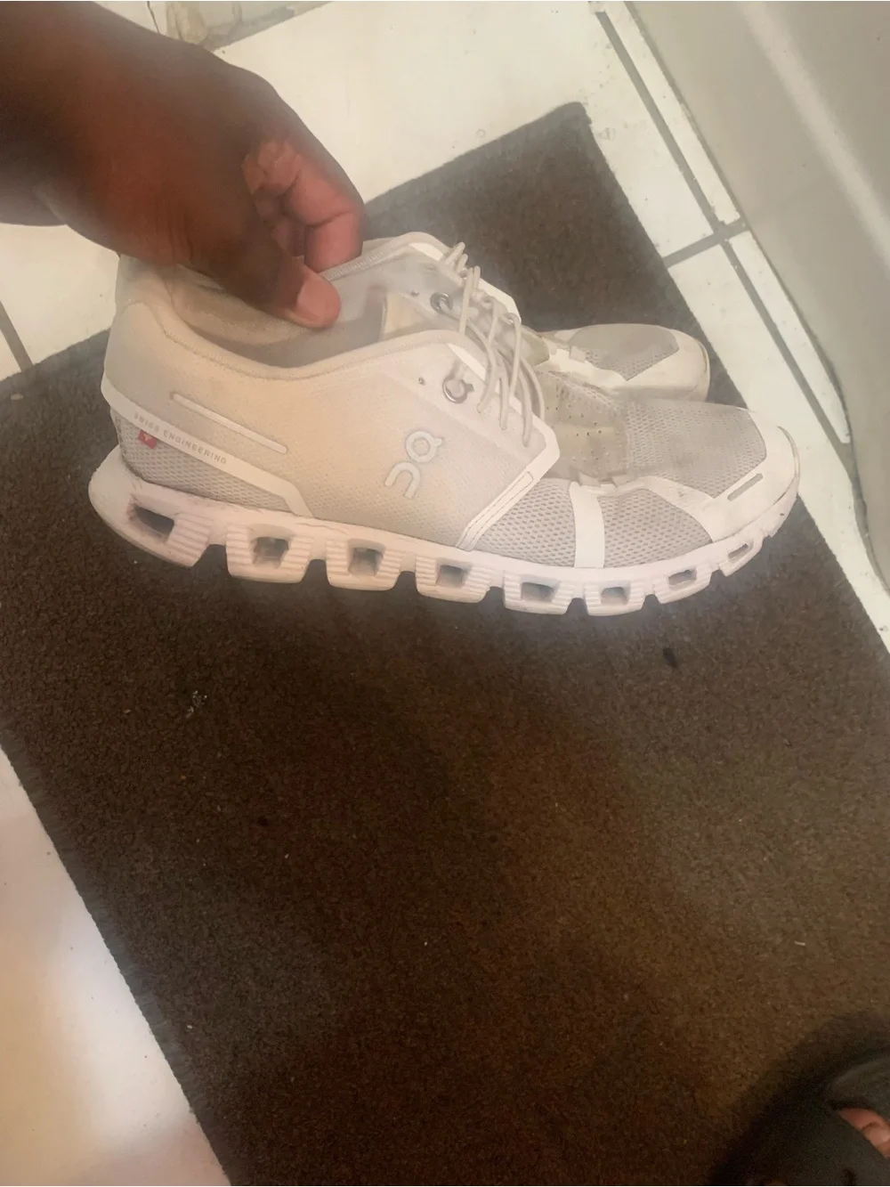 On Running White Men's Athletic Cloud-Style Running Shoes